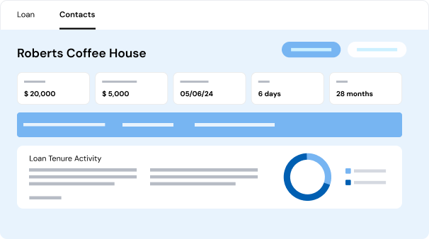 loan servicing software mockup